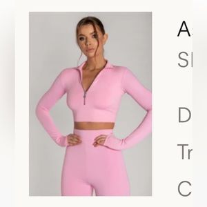 Meshki Ashlea Long Sleeve Zip Up Crop Top